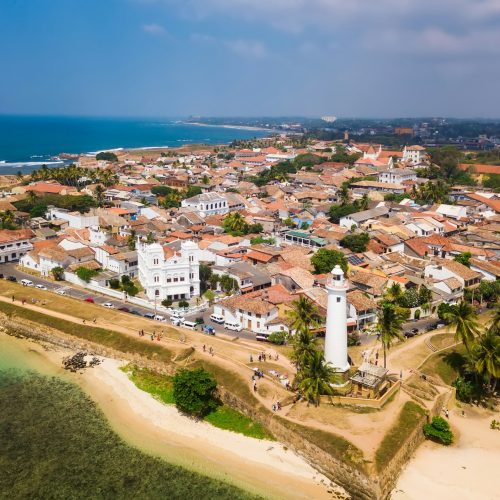 Galle Dutch Fort. Galle Fort, Sri Lanka, aerial view