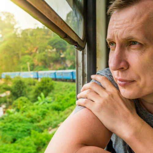 Train in the highlands of Sri Lanka